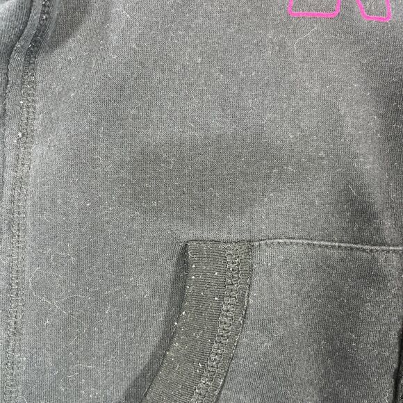 Aeropostale Womens Medium Black NY Raised Letter Full Zip Hoodie - Picture 7 of 10